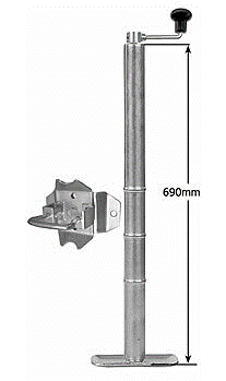 Standard Adjustable Stand With Pin Locking Swivel Bracket | All Custom ...
