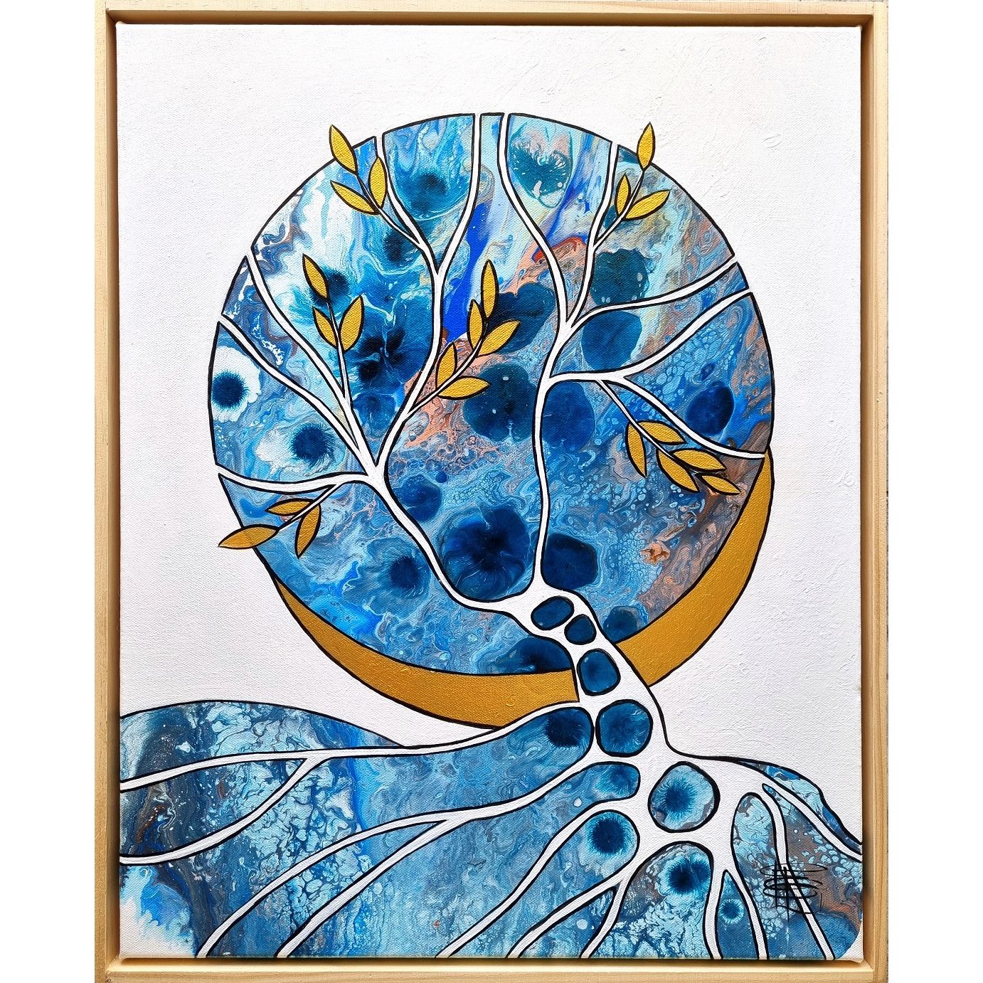 Tree of Life Gem Series 'Jade' Framed Original Acrylic Artwork