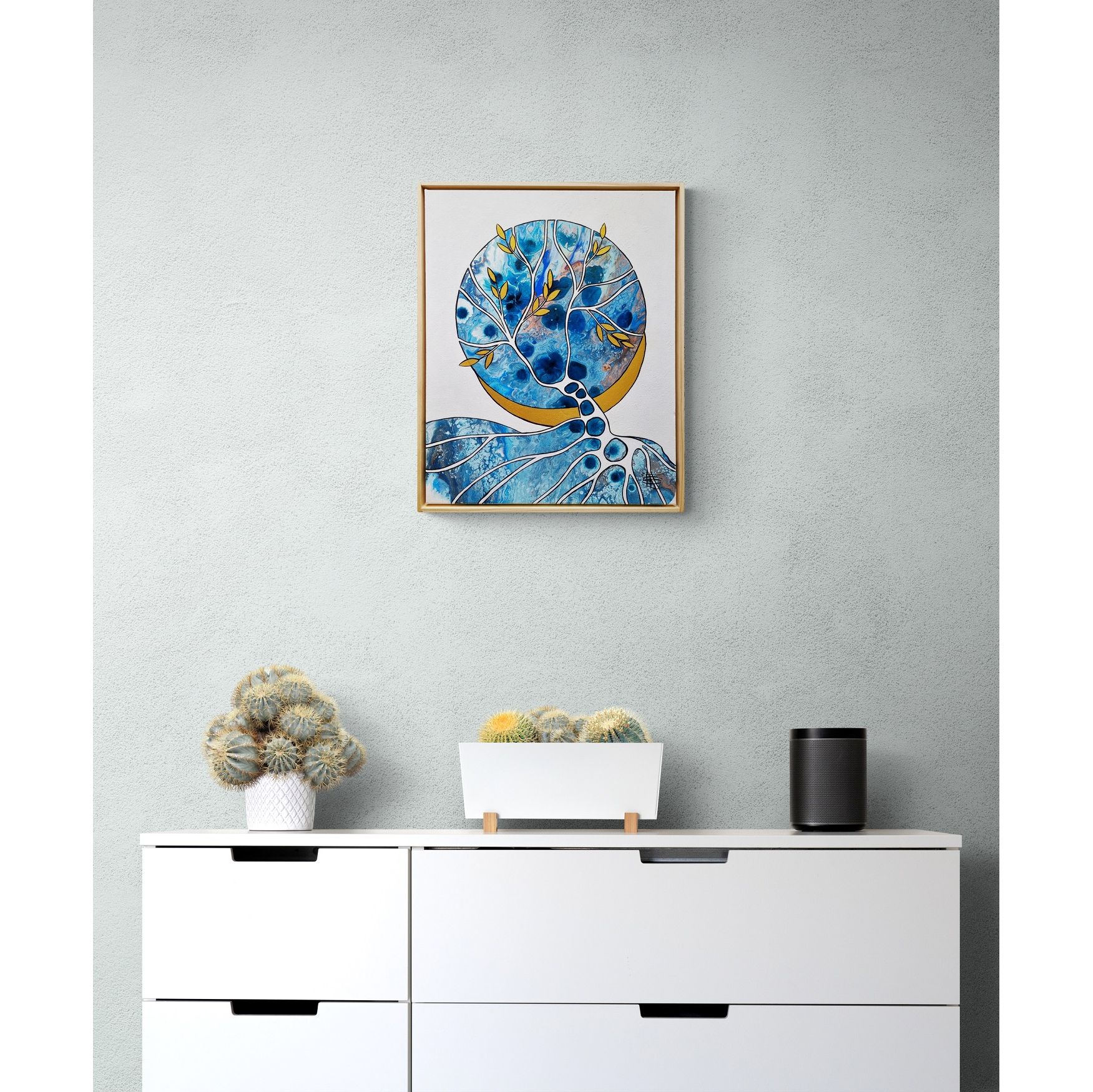 Tree of Life Gem Series 'Jade' Framed Original Acrylic Artwork