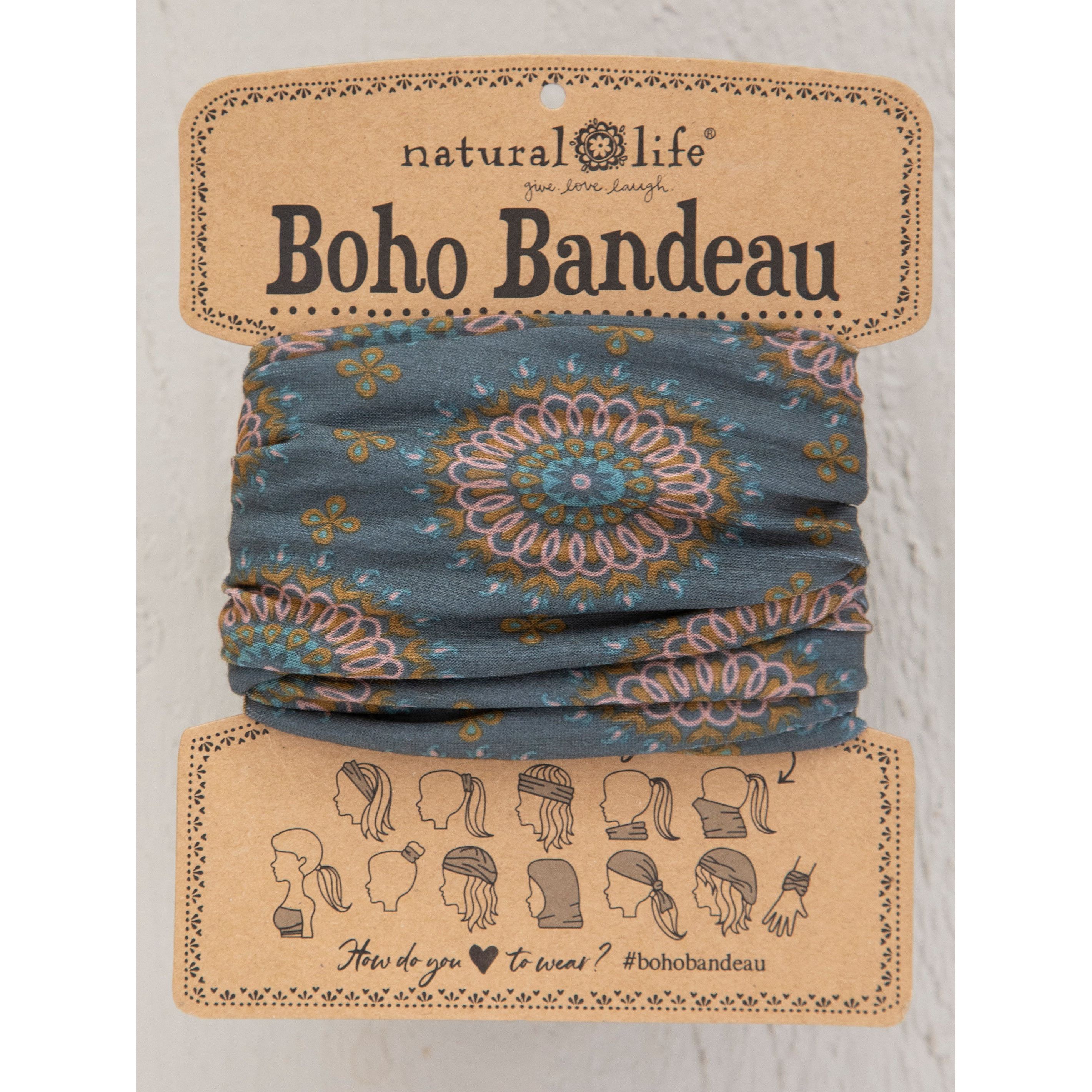 Full Boho Bandeau Headband Sage Gold Medallion Berri Newsagency