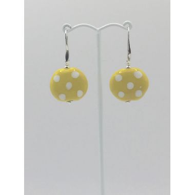 World Fair Trade KAZURi bead earrings, Adelaide, South Australia, Yellow, Lemon,