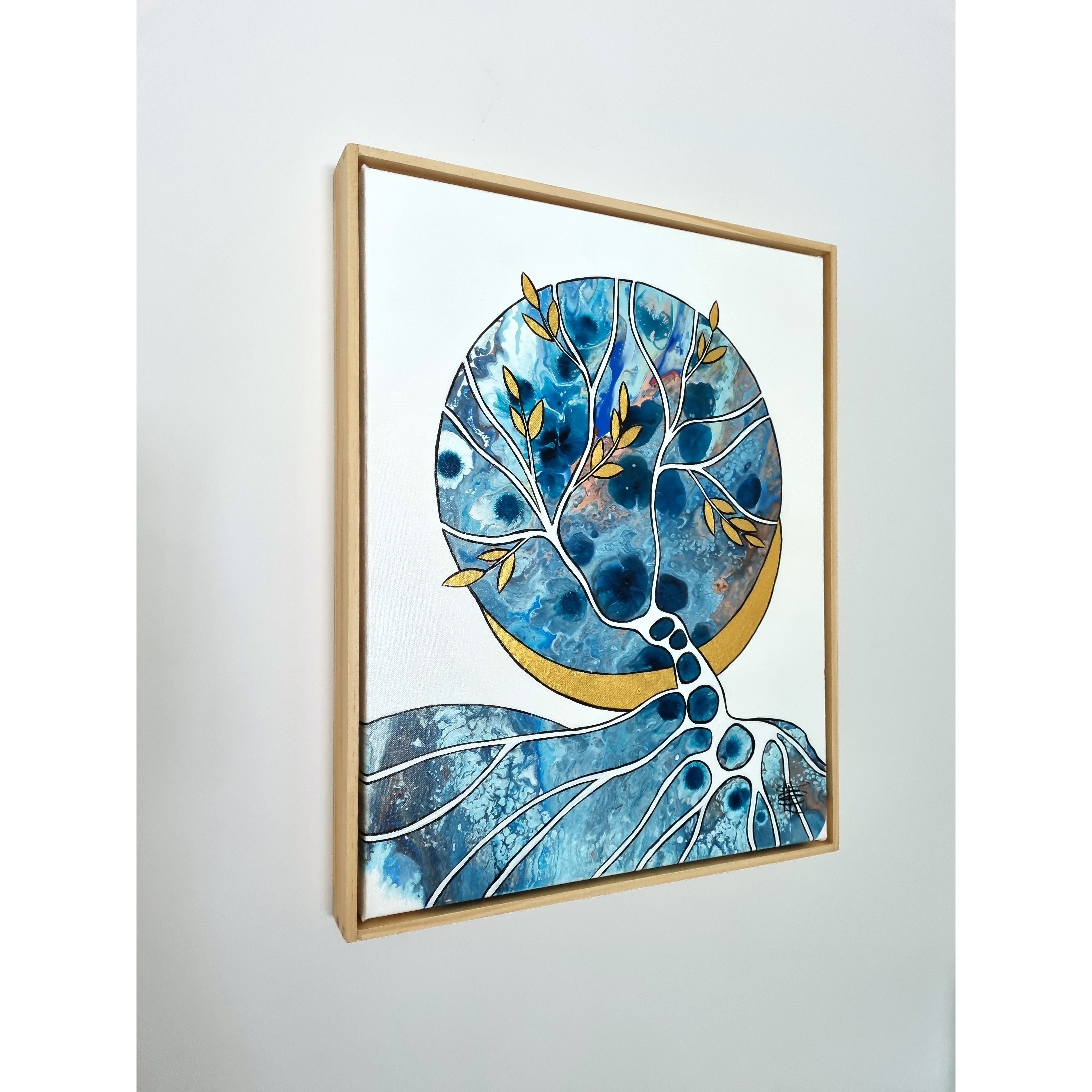 Tree of Life Gem Series 'Jade' Framed Original Acrylic Artwork