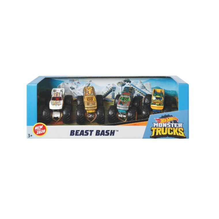 Hot Wheels Monster Trucks Legends Collide 4 Pack Toyworld Berri